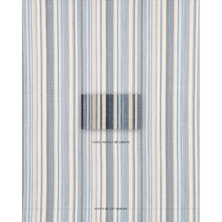 Schumacher 74412 Nevado Denim Blue fabric swatch