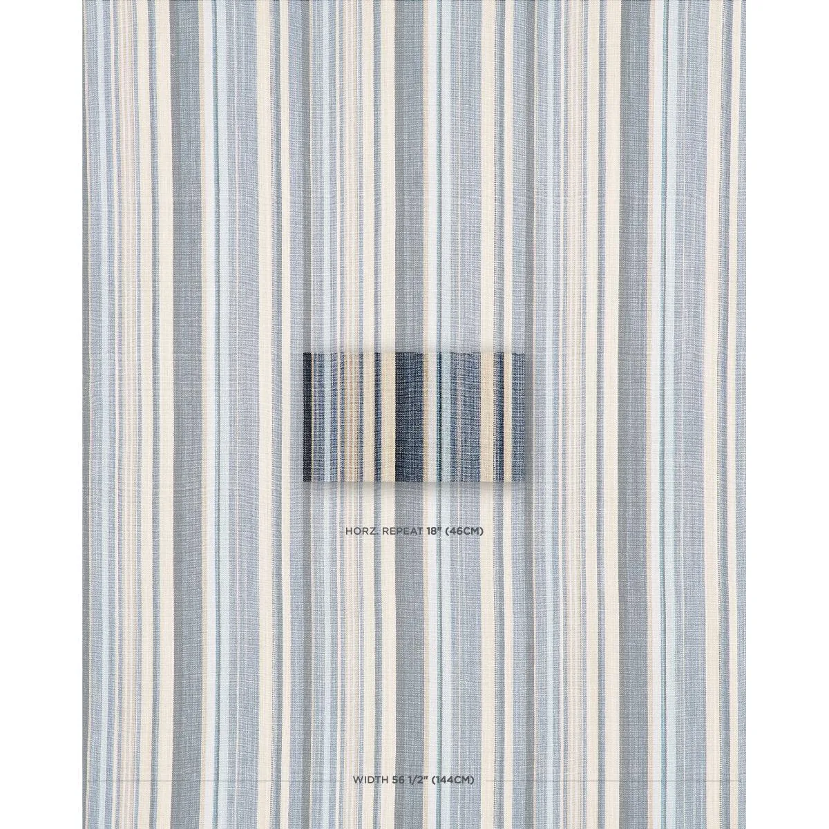 Schumacher 74412 Nevado Denim Blue fabric swatch