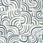 Schumacher 182361 New Beat Blue & Green fabric swatch