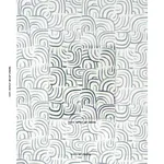 Schumacher 182361 New Beat Blue & Green fabric swatch