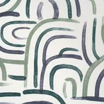 Schumacher 182361 New Beat Blue & Green fabric swatch