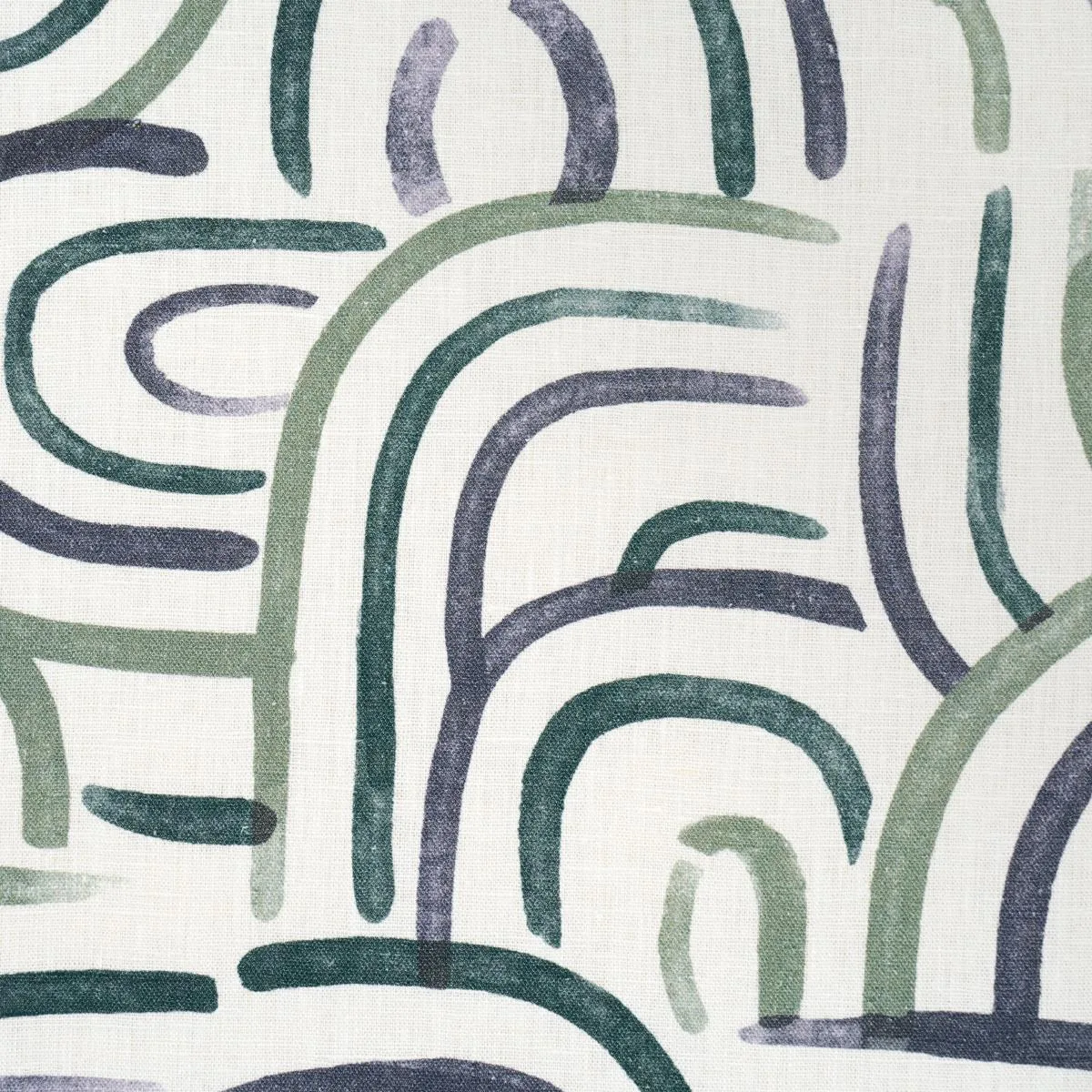Schumacher 182361 New Beat Blue & Green fabric swatch