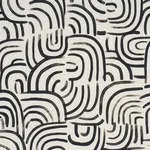 Schumacher 182362 New Beat Carbon fabric swatch