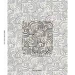 Schumacher 182362 New Beat Carbon fabric swatch