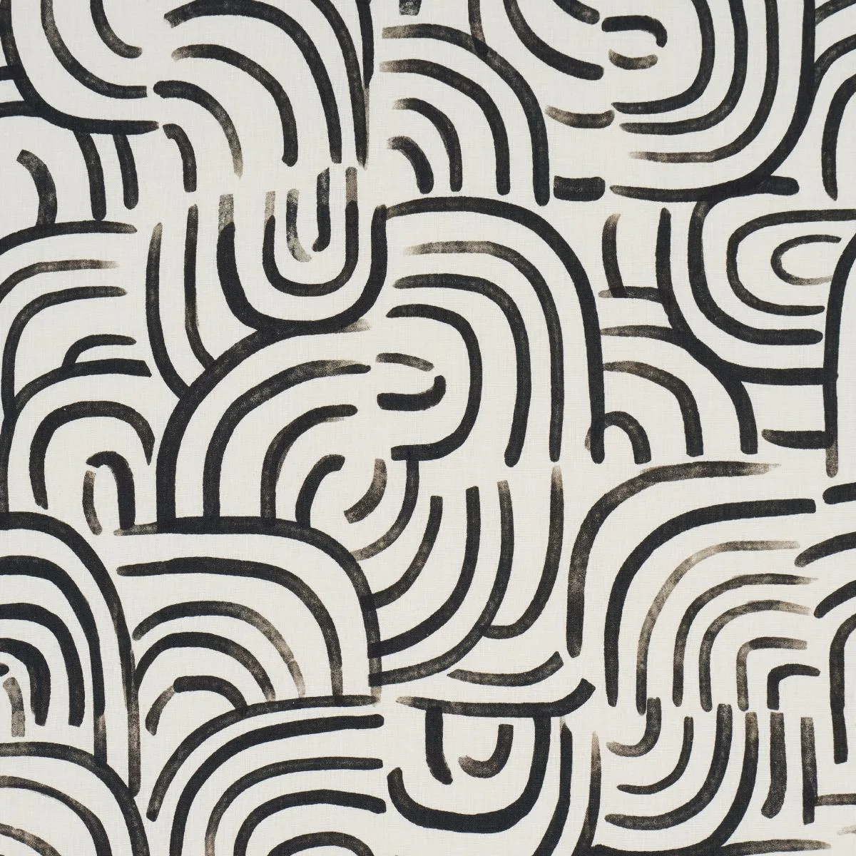 Schumacher 182362 New Beat Carbon fabric swatch