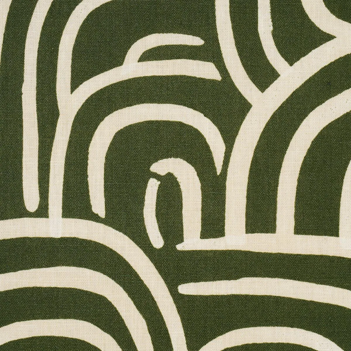 Schumacher 182363 New Beat Olive fabric swatch