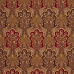 Schumacher 3362013 New Castle Paisley Cranberry fabric swatch
