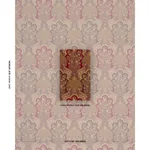 Schumacher 3362013 New Castle Paisley Cranberry fabric swatch