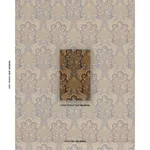 Schumacher 3362044 New Castle Paisley Indigo fabric swatch