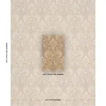 Schumacher 64590 New Castle Paisley Travertine fabric swatch