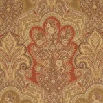 Schumacher 64591 New Castle Paisley Tuscan fabric swatch