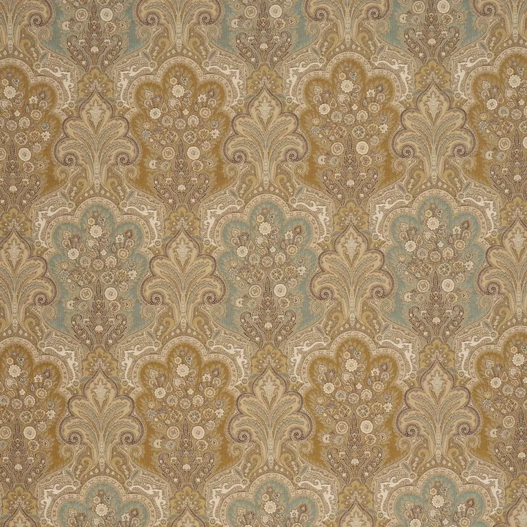 Schumacher 64592 New Castle Paisley Venetian fabric swatch