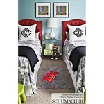 Schumacher 2643410 New York New York Black And White fabric swatch