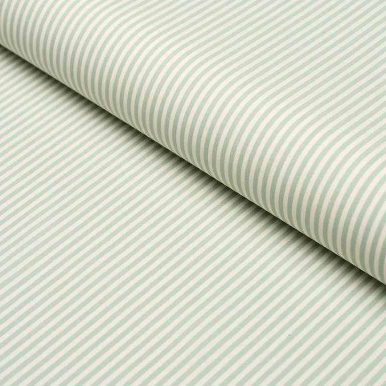 Schumacher 1230034 Newport Poplin Stripe Aqua fabric swatch