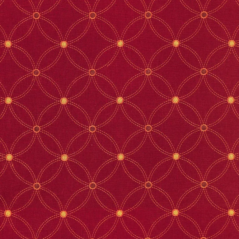 Schumacher 62253 Nexus Embroidery Persimmon fabric swatch