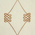 Schumacher 78201 Nicolette Embroidery Natural fabric swatch
