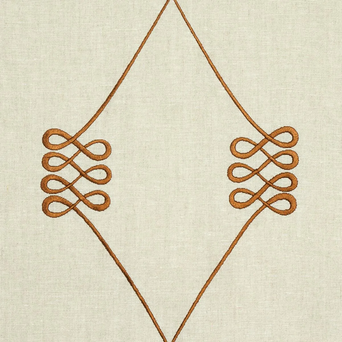 Schumacher 78201 Nicolette Embroidery Natural fabric swatch