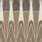Schumacher 86941 Nightfall Skyline Metallic Brown fabric swatch