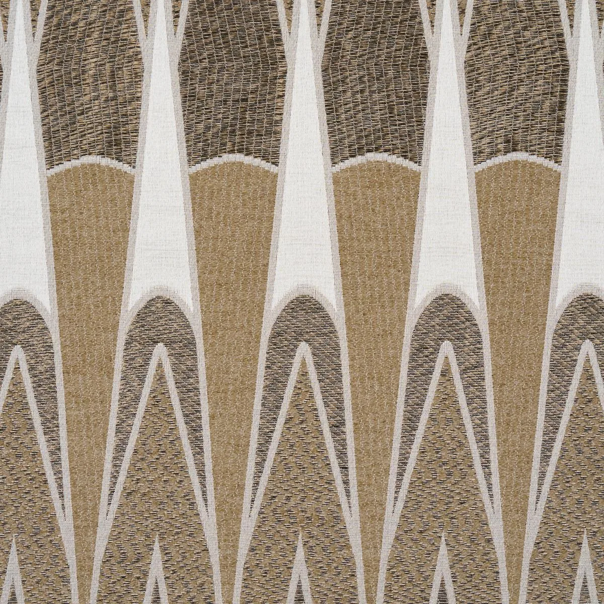 Schumacher 86941 Nightfall Skyline Metallic Brown fabric swatch