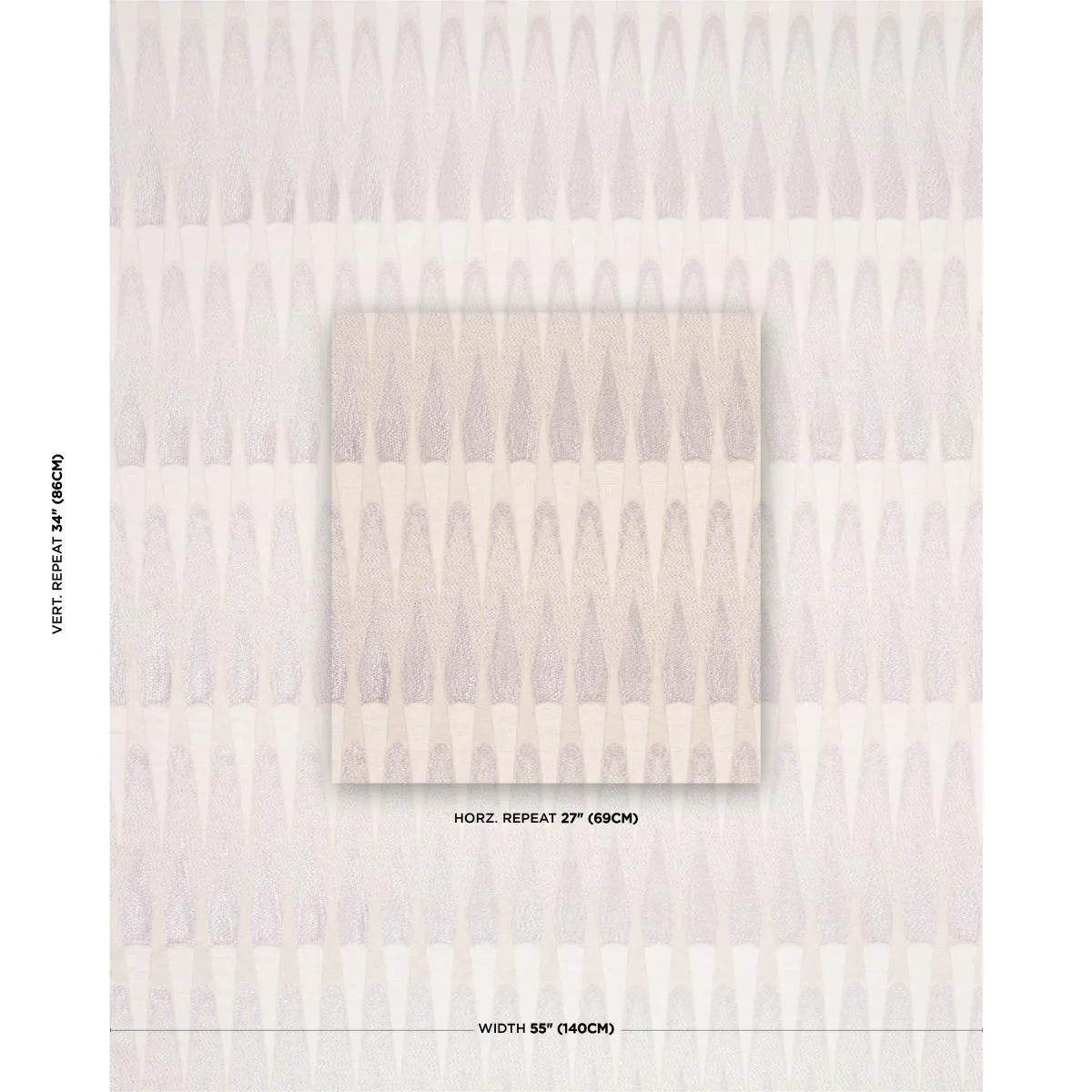 Schumacher 86940 Nightfall Skyline Nacre fabric swatch