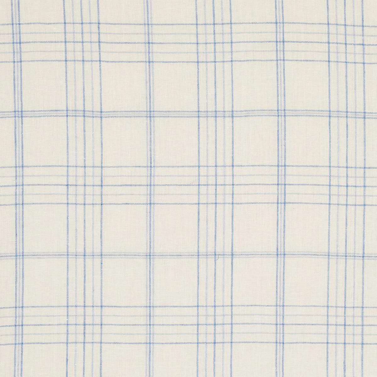 Schumacher 80301 Nils Plaid Linen Blue fabric swatch