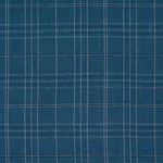 Schumacher 80305 Nils Plaid Linen Denim fabric swatch