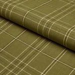 Schumacher 80303 Nils Plaid Linen Grass fabric swatch