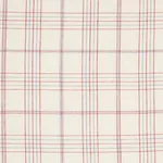 Schumacher 80300 Nils Plaid Linen Red fabric swatch