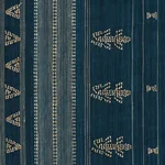 Schumacher 84060 Nima Embroidered Cotton Linen Indigo fabric swatch