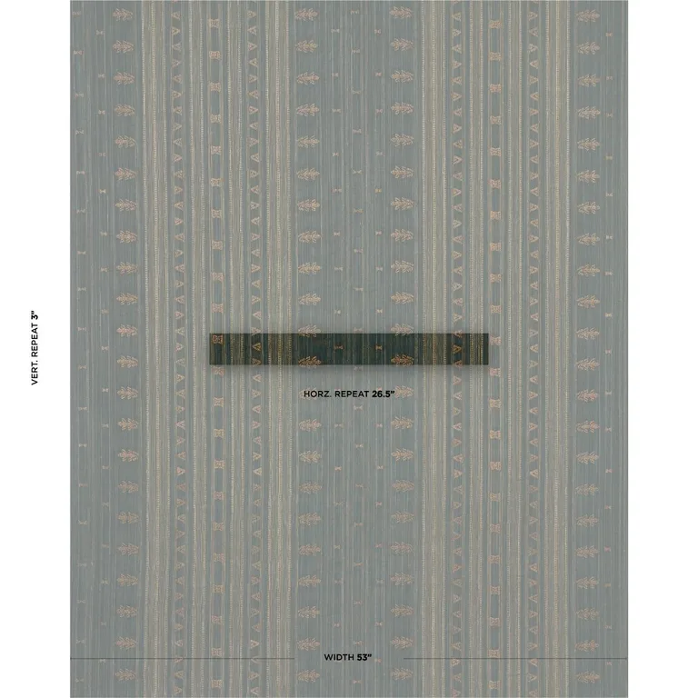 Schumacher 84061 Nima Embroidered Cotton Linen Jungle Green fabric swatch