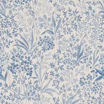 Schumacher 183022 Nocturne Blue And White fabric swatch