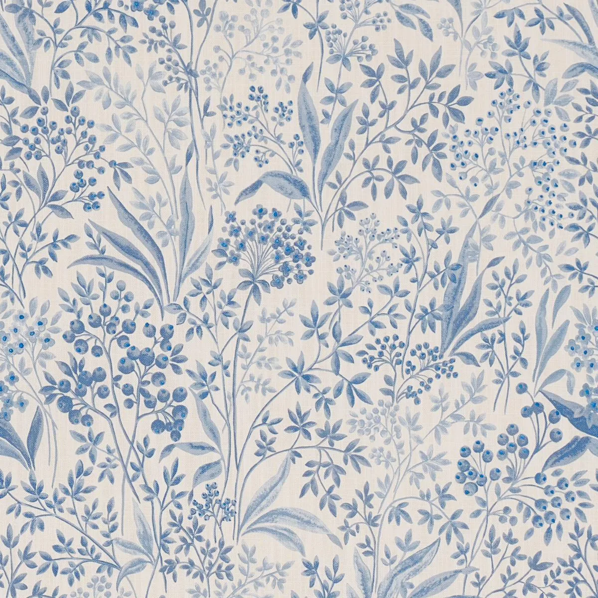 Schumacher 183022 Nocturne Blue And White fabric swatch