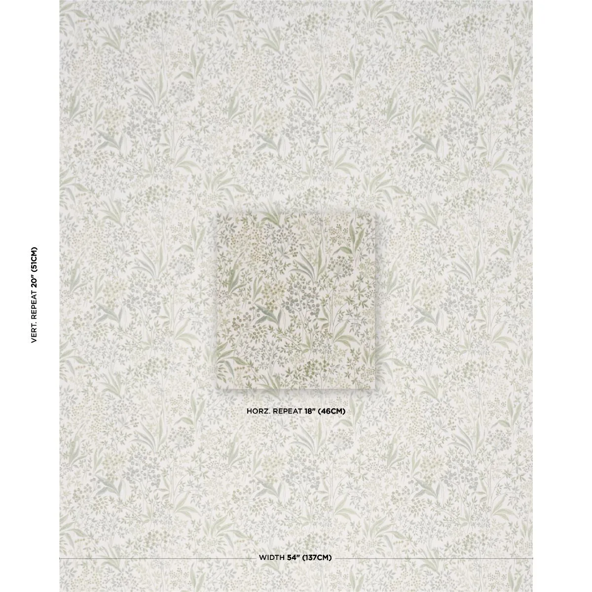 Schumacher 183020 Nocturne Sage fabric swatch