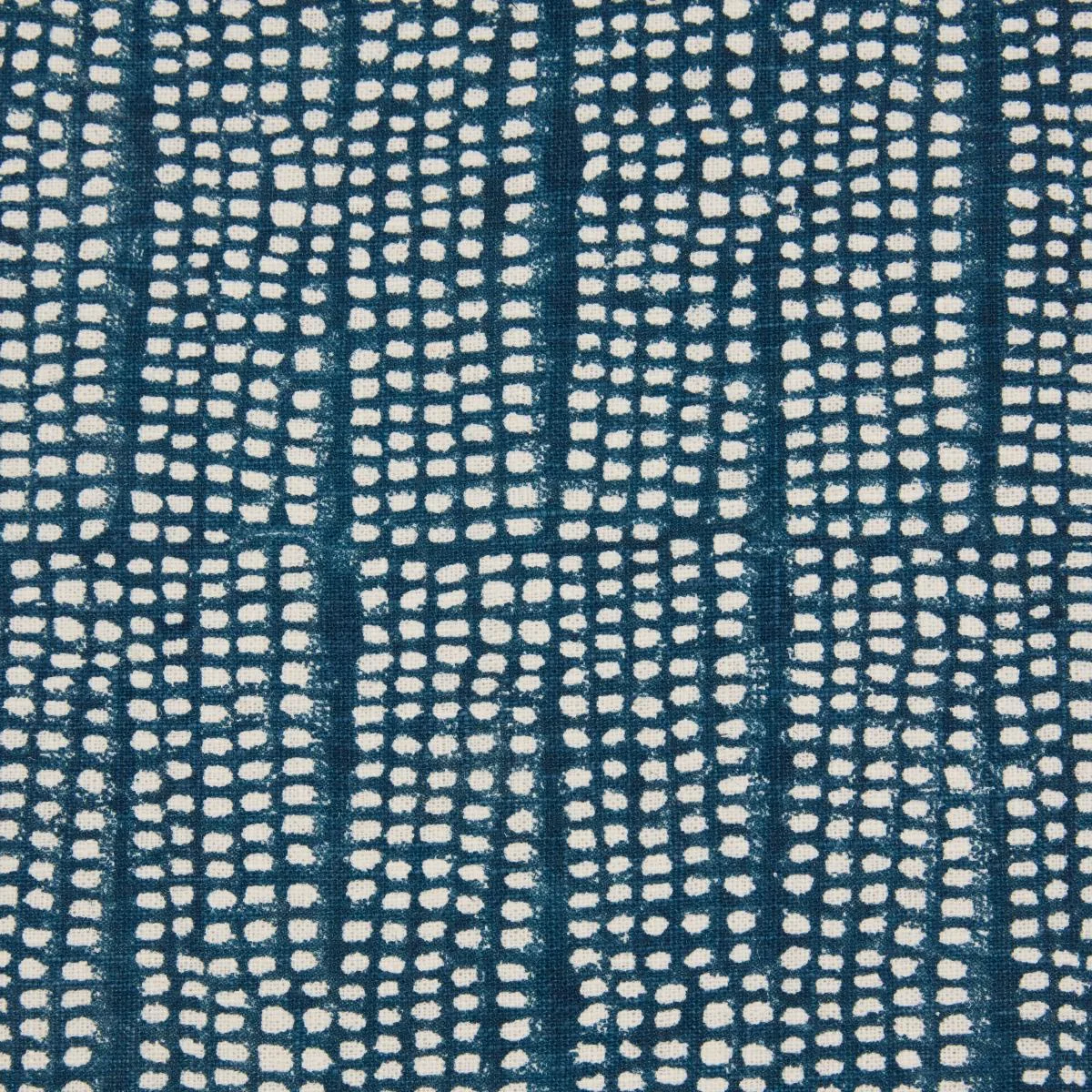 Schumacher 182290 Noland Block Print Indigo fabric swatch