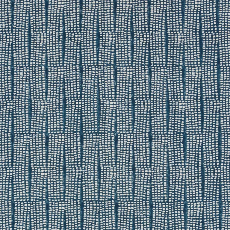 Schumacher 182290 Noland Block Print Indigo fabric swatch