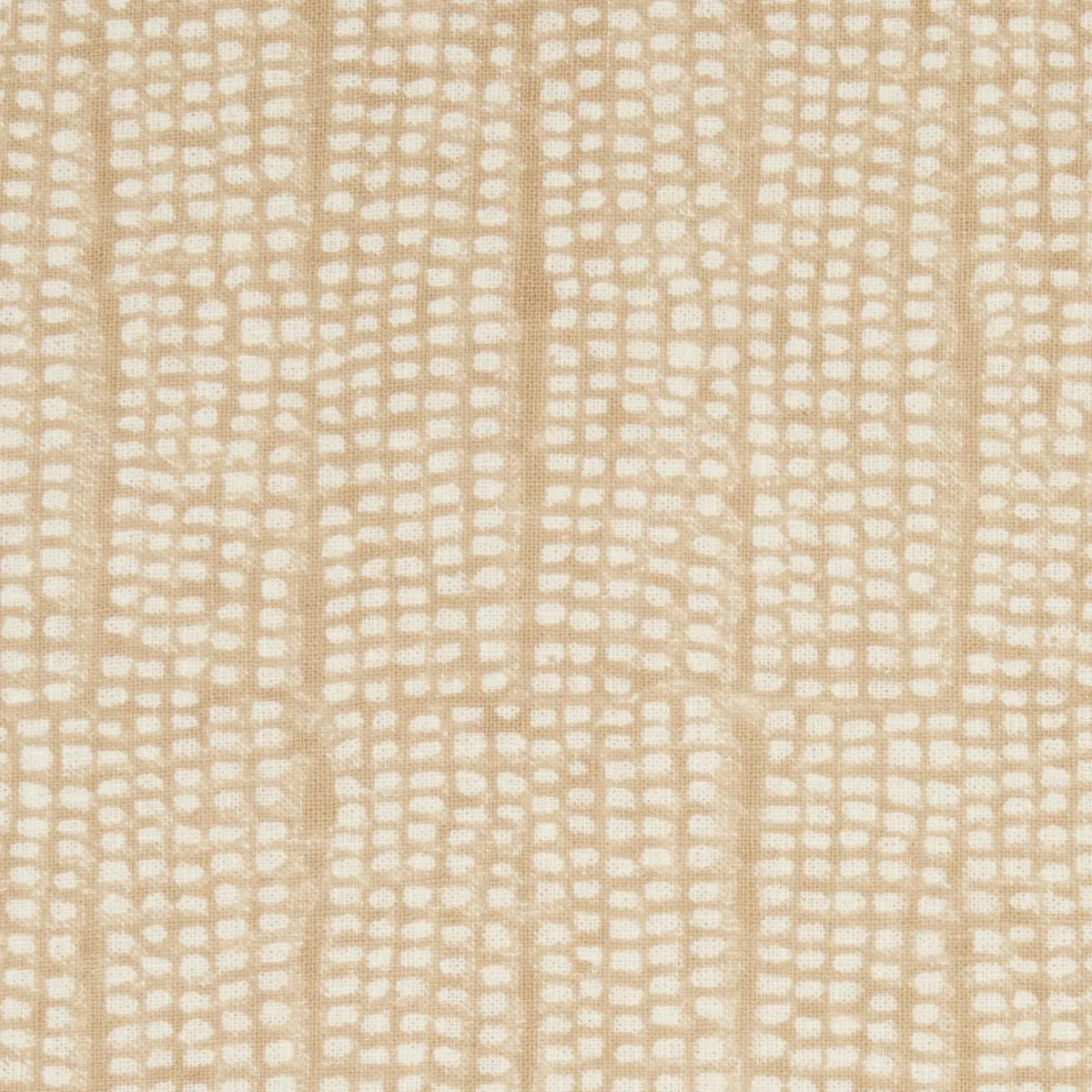 Schumacher 182292 Noland Block Print Sand fabric swatch