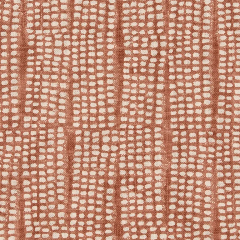 Schumacher 182291 Noland Block Print Spice fabric swatch