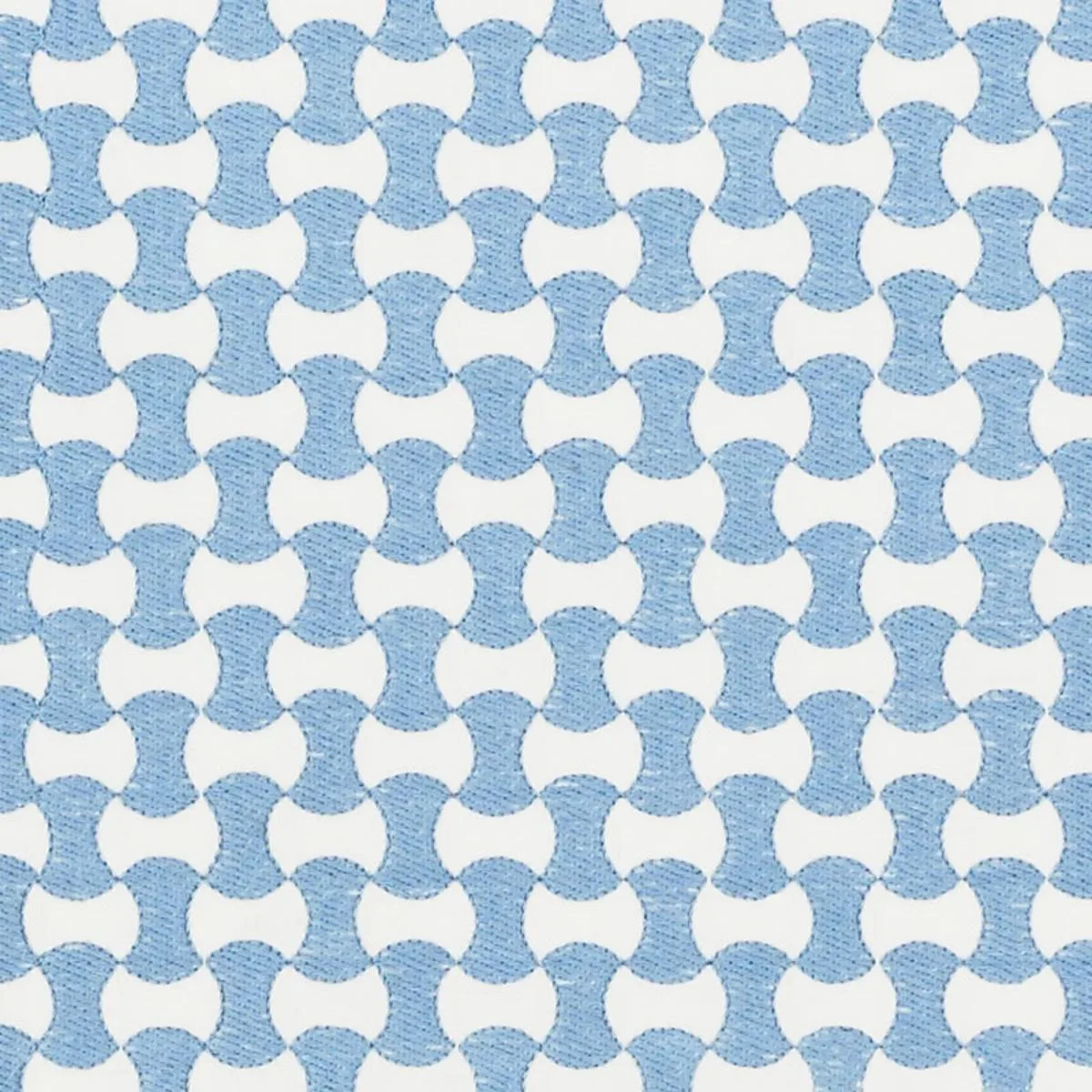 Schumacher 70374 Nolita Embroidery Chambray fabric swatch