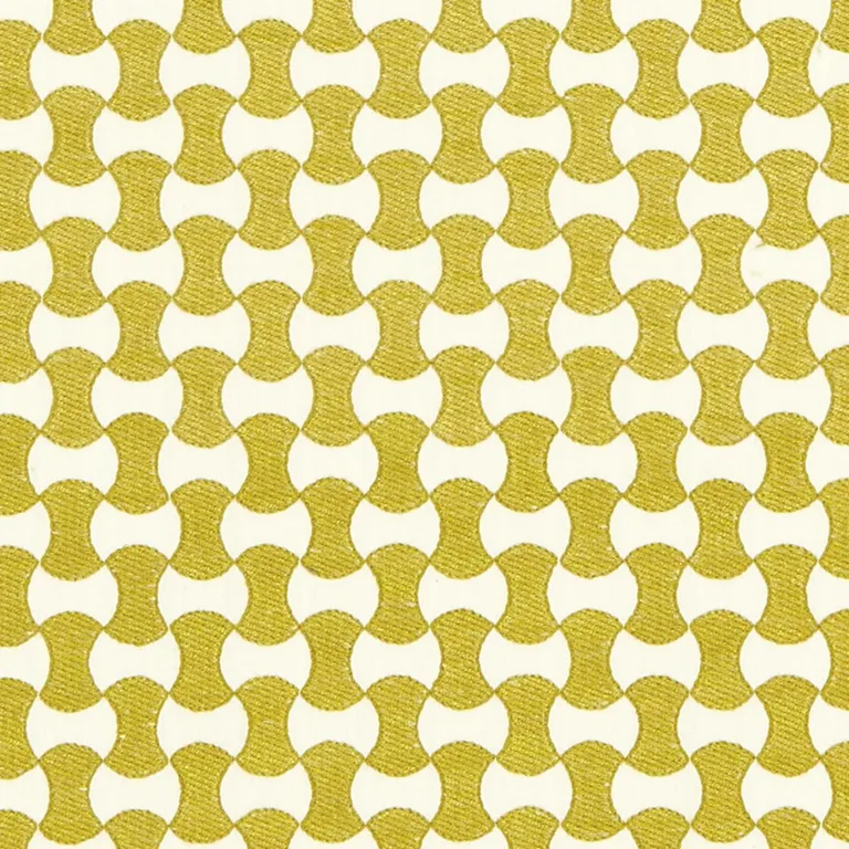 Schumacher 67113 Nolita Embroidery Citron fabric swatch