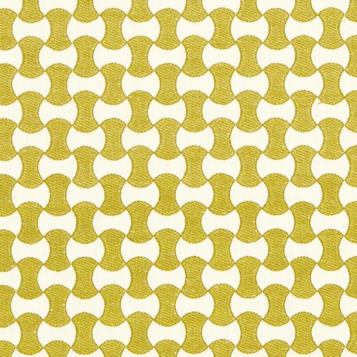 Schumacher 67113 Nolita Embroidery Citron fabric swatch
