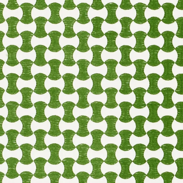 Schumacher 70375 Nolita Embroidery Green fabric swatch
