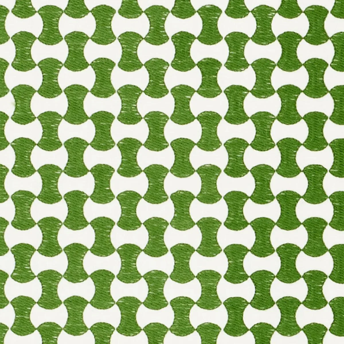 Schumacher 70375 Nolita Embroidery Green fabric swatch