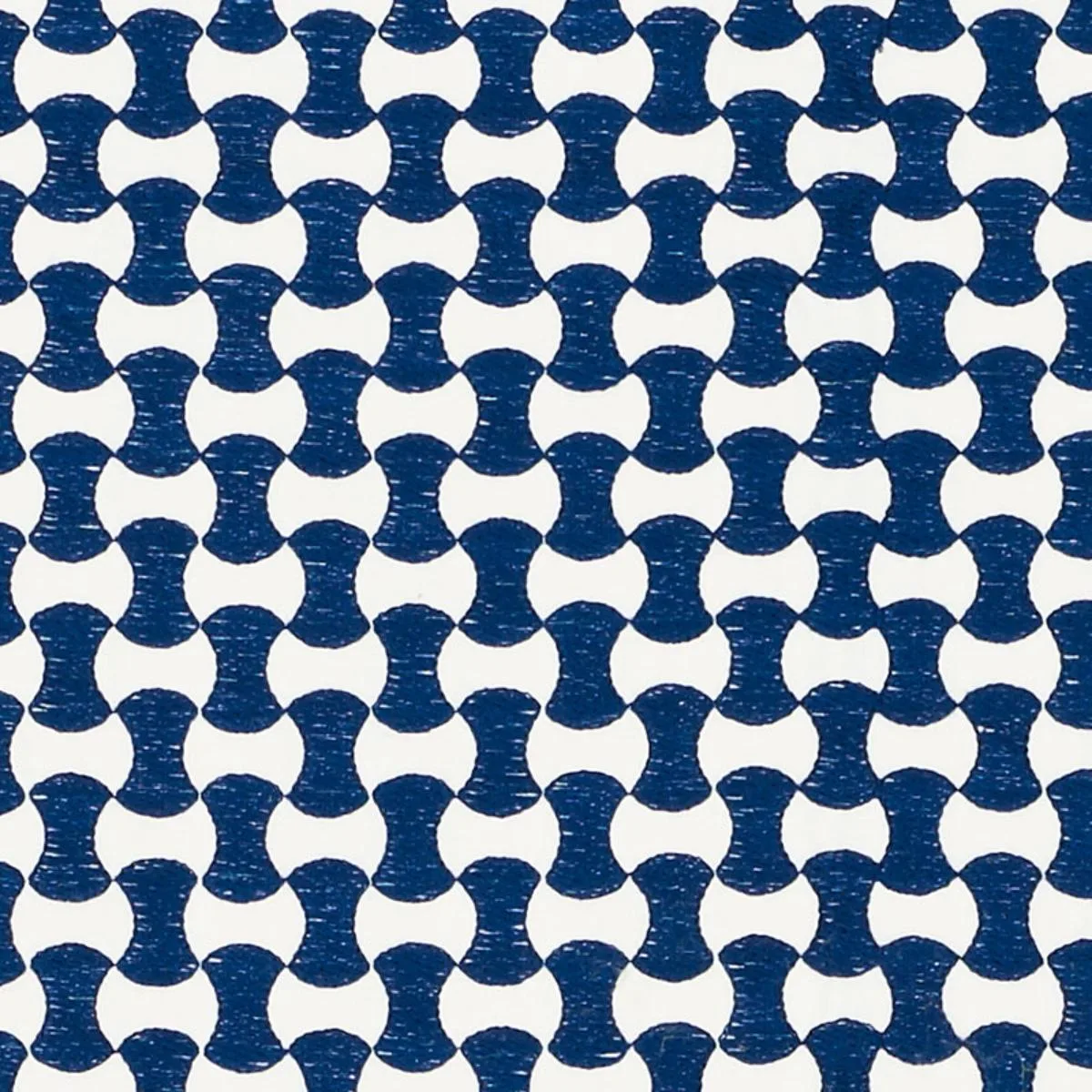 Schumacher 70373 Nolita Embroidery Navy fabric swatch