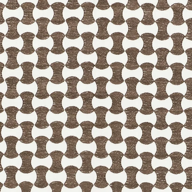 Schumacher 70371 Nolita Embroidery Taupe fabric swatch