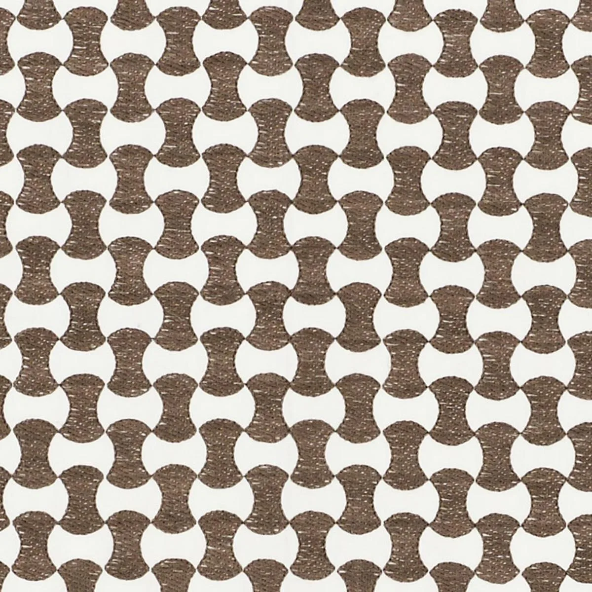 Schumacher 70371 Nolita Embroidery Taupe fabric swatch