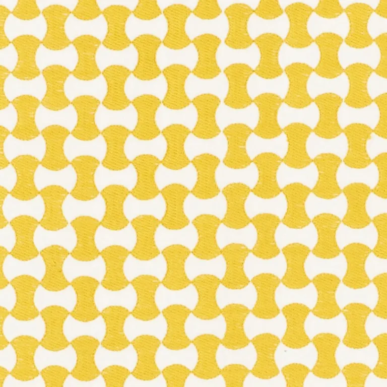 Schumacher 70377 Nolita Embroidery Yellow fabric swatch