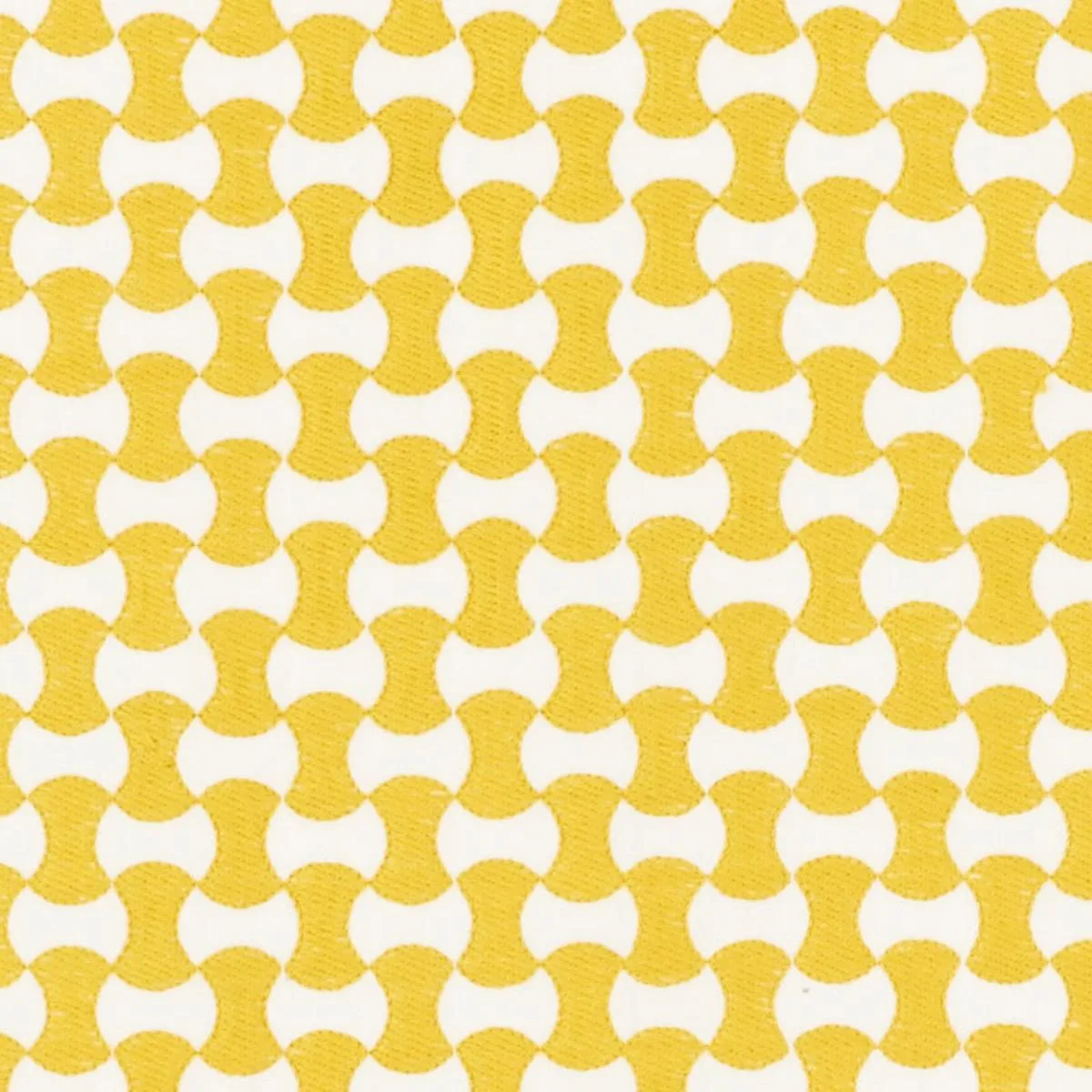 Schumacher 70377 Nolita Embroidery Yellow fabric swatch
