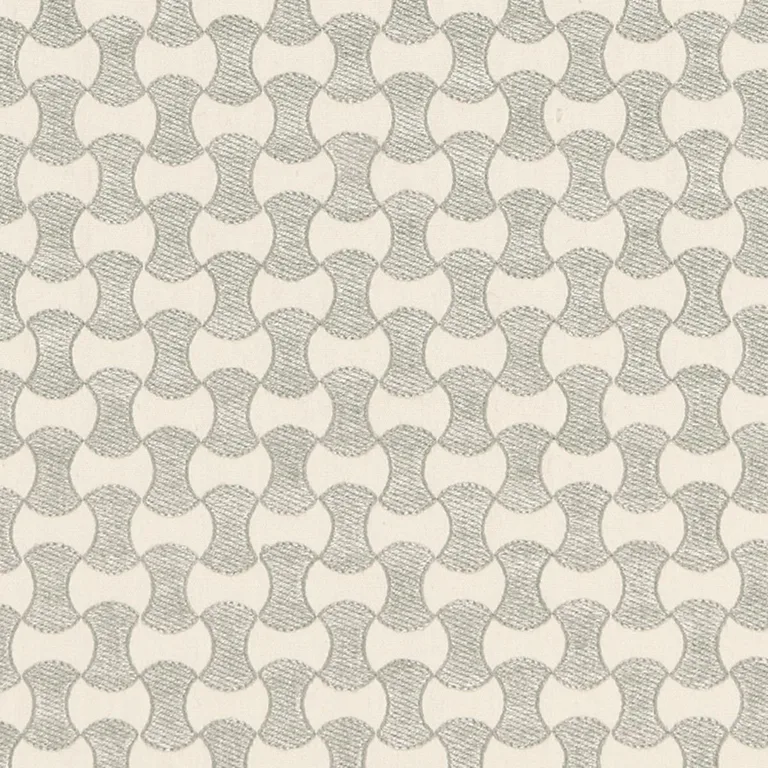 Schumacher 67110 Nolita Embroidery Zinc fabric swatch