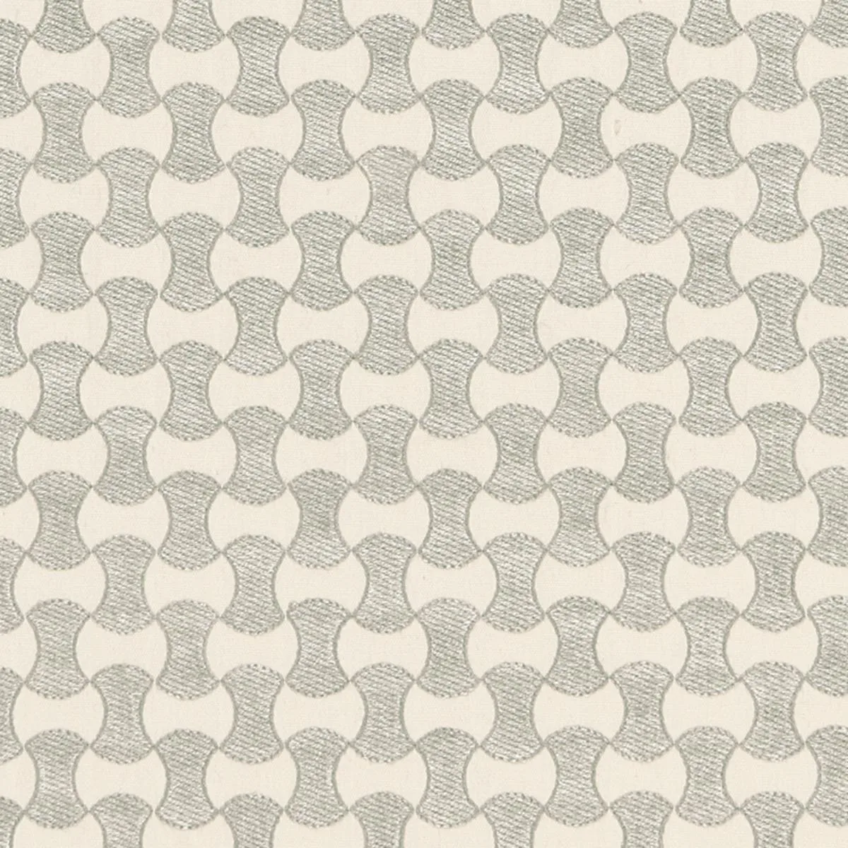 Schumacher 67110 Nolita Embroidery Zinc fabric swatch