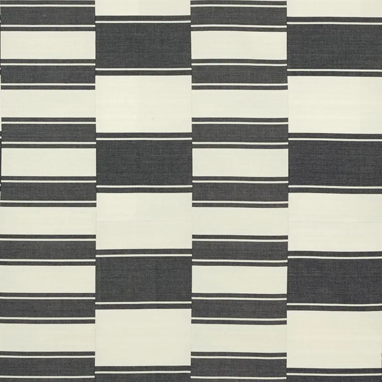 Schumacher 69980 Nomad Black fabric swatch